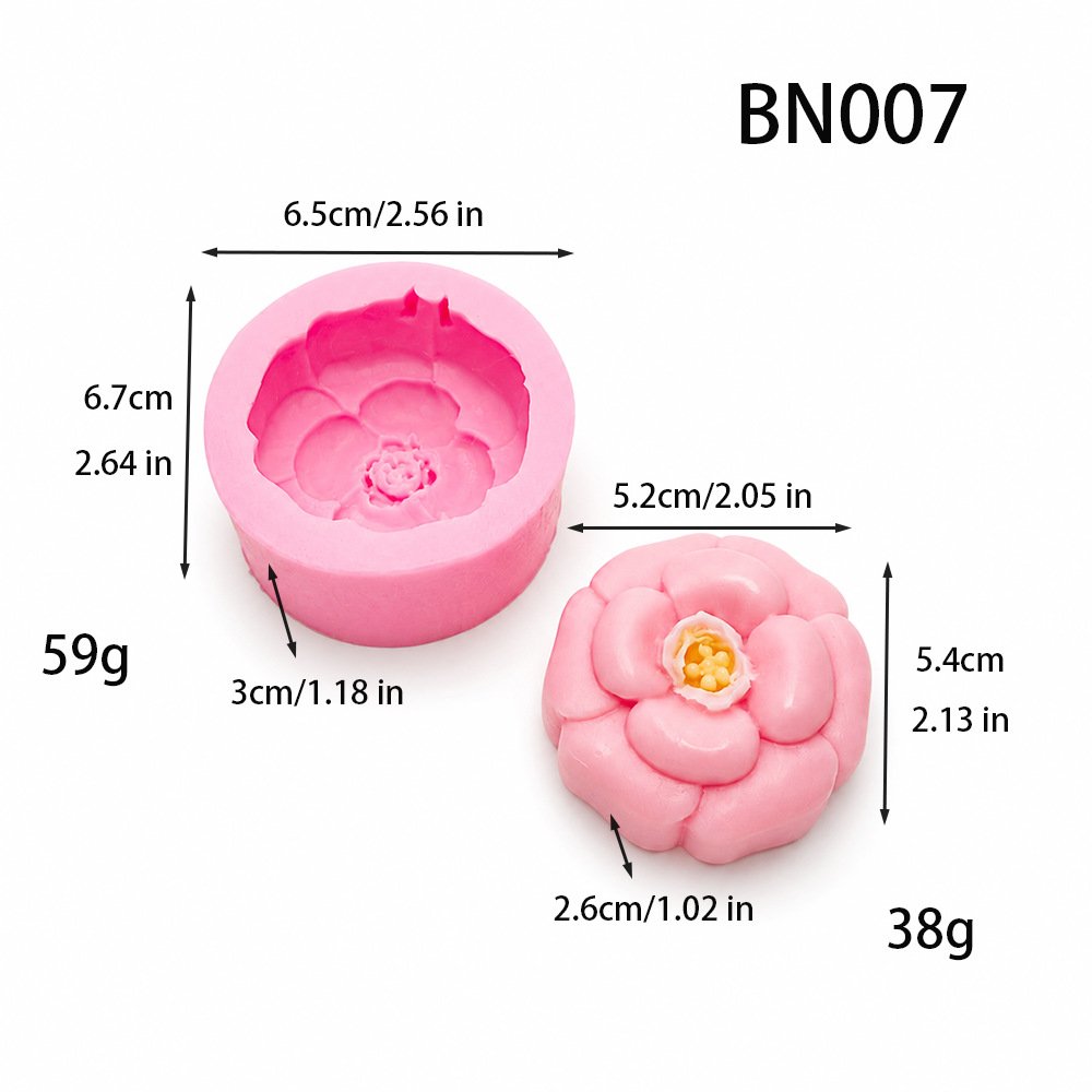 Vedini Camellia Flower-shaped Silicone Mold jkb-3574