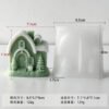 3D Christmas Cottage Candle Silicone Mould | Snowy House Decorative Candle Making Mould | Christmas Village DIY Candle Mould JKB-3523 - Image 2