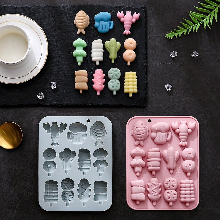 Vedini 11Cavity Of Barbecue-Themed Shapes, Including Lobster, Grilled Fish, and More, for Chocolate and Cake Molds JKB-3554 - Image 6