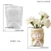 Vedini Heart-Shaped Girl Vase Silicone Mold for DIY plant pot, pen holder, and storage plaster mold JKB-3513 - Image 2