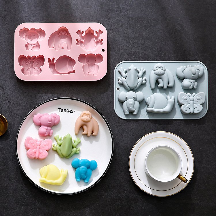 Vedini 6 Cavity Different Cartoon Animal-Shaped Silicone Molds JKB-3544 - Image 4