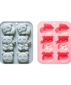 Alternative view of Vedini 6 Cavity Panda-Themed Silicone Mold, Cartoon Animal Mold, JKB-3547