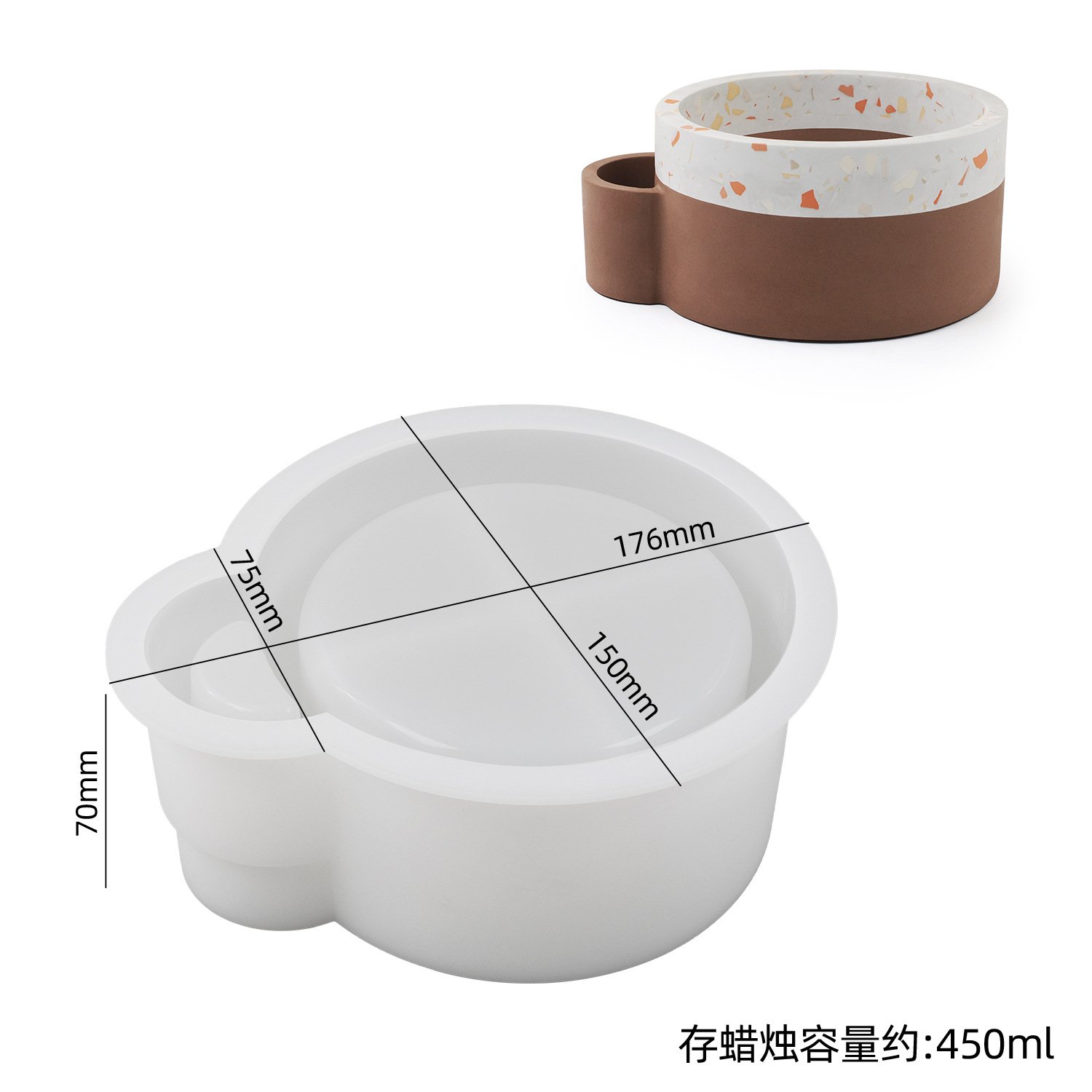 Vedini Epoxy Cement Cup With Match Hole Match Storage Large Capacity Silicone Mold JKB-3502 - Image 2