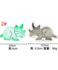 Premium 3D Cartoon Triceratops Dinosaur Silicone Mold  for DIY Candles, Epoxy Resin, Soap & Crafting (JKB-3586)