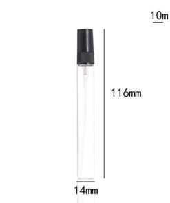 Vedini 10ml Transparent Glass Spray Bottle with Fine Mist Pump – Mini Perfume & Fragrance Atomizer Bottle