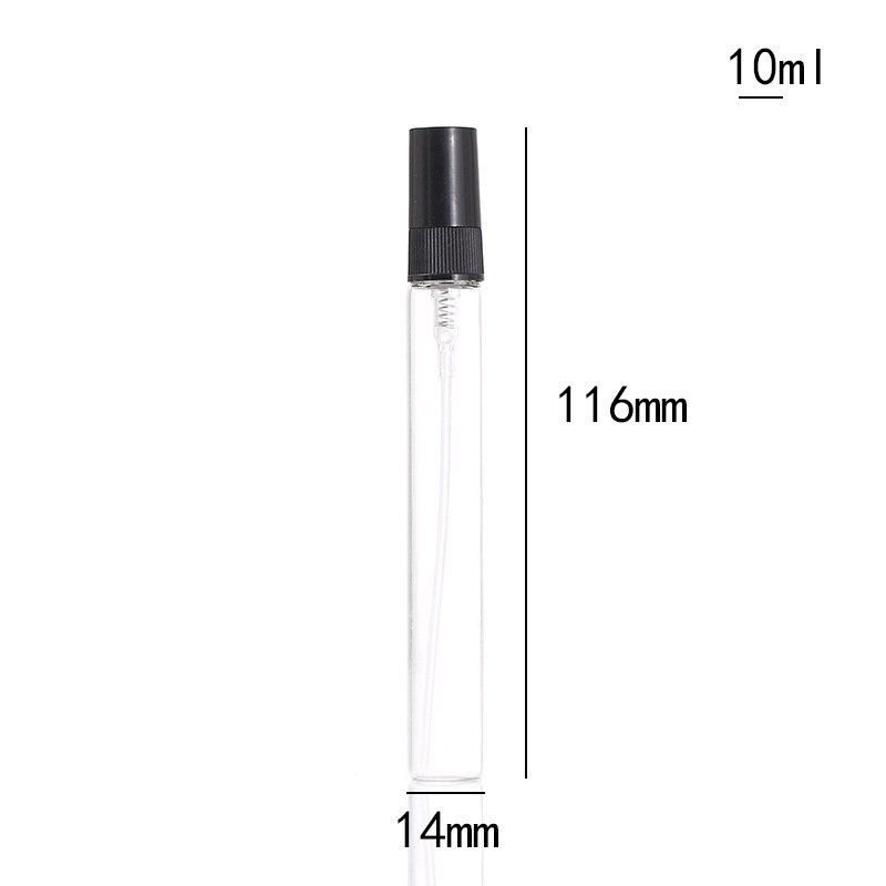 Vedini 10ml Transparent Glass Spray Bottle with Fine Mist Pump – Mini Perfume & Fragrance Atomizer Bottle