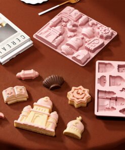 Vedini Arabian Nights Islamic Palace Silicone Mould | 3D Mosque, Moon, Lantern & Decorative Shapes for Chocolate, Soap, Candle & Resin JKB-3496