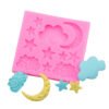 Vedini Sky Stars Moon Clouds White Cloud Shape Cake Decoration Baking Tools Fondant Chocolate Mold Cake JKB-3582