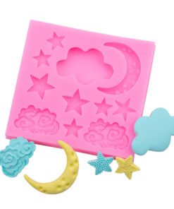 Vedini Sky Stars Moon Clouds White Cloud Shape Cake Decoration Baking Tools Fondant Chocolate Mold Cake JKB-3582