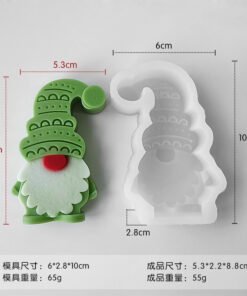 Alternative view of Christmas Elf Aromatherapy Candle Silicone Mold DIY Christmas Dwarf Candle Plaster Ornament Mold JKB-3572