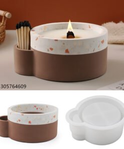 Vedini Epoxy Cement Cup With Match Hole Match Storage Large Capacity Silicone Mold JKB-3502