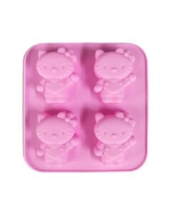Vedini 4 Cavity Kitty Cartoon Silicon Mold JKB-3556