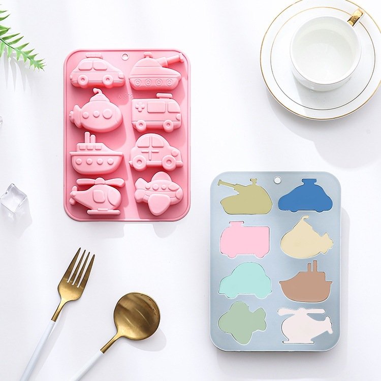 Vedini 8 Cavity Of Different Vehicle-Themed Silicone Molds for Chocolate, Ice Cubes, and Cake Molds JKB-3553 - Image 4