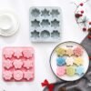 Vedini 9 Cavity Of Different Snowflake-Shaped Silicone Molds for Christmas Cakes, Ice Trays, and Chocolate Molds JKB-3557