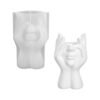 Vedini face-holding human head vase silicone mold DIY multifunctional storage pen holder makeup brush holder decorative plaster mold JKB-3512 - Image 3
