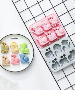 Vedini 6-Cavity Different Snail-Themed Cake Molds, Cartoon Chocolate Molds, Ice Cube Silicone Molds JKB-3545 JKB-