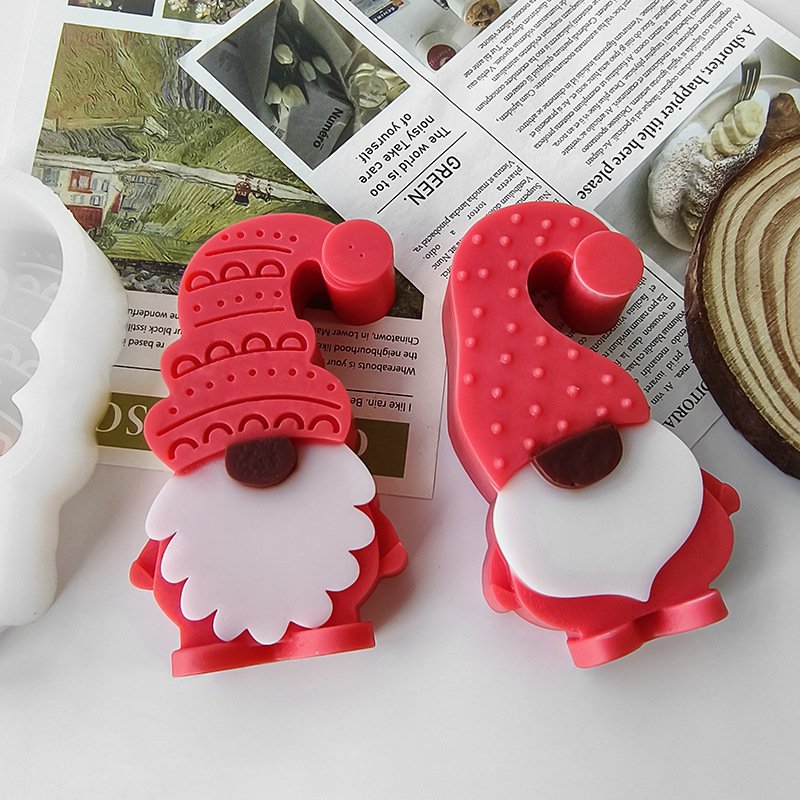 Christmas Elf Aromatherapy Candle Silicone Mold DIY Christmas Dwarf Candle Plaster Ornament Mold JKB-3572 - Image 5