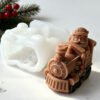 Vedini Santa In Christmas Train-Shaped Candle Mold DIY Santa Claus train aromatherapy plaster ornament JKB-3526 - Image 4