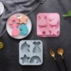 Vedini 4 Cavity Unicorn Mermaid Tail, Five-Pointed Star, Rainbow-Shaped Silicone Mold JKB-3536 - Image 4