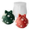 Christmas Bow Ball Silicone Candle Mould | Snowflake & Star Design | 6.5 cm Decorative Candle Making Mould | JKB 3519 - Image 4