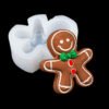 Vedini Smiley Gingerbread Man Shaped Silicone Mold Christmas Scented Candle Plaster Mold Chocolate Fondant Cookie Mold JKB-3541 - Image 4