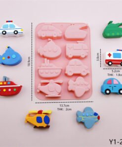 Alternative view of Vedini 8 Cavity Of Different Vehicle-Themed Silicone Molds for Chocolate, Ice Cubes, and Cake Molds JKB-3553