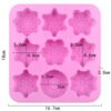 Vedini 9 Cavity Of Different Snowflake-Shaped Silicone Molds for Christmas Cakes, Ice Trays, and Chocolate Molds JKB-3557 - Image 2