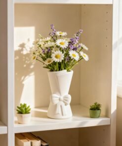 Vedini Bow Bouquet Vase Mold Decorative Plaster Vase Ornaments Silicone Mold JKB-3510