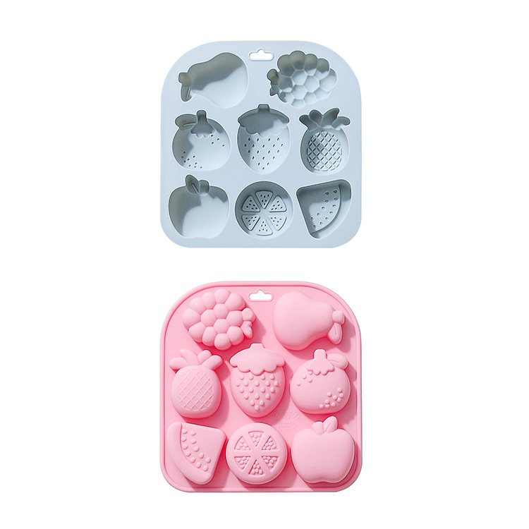 Vedini 8 Cavity Fruit Shape of Grapes, Strawberries, Pears, and Other Fruits Silicon Mold JKB-3549 - Image 2
