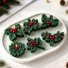 Vedini 7 Cavity Christmas Holly Leaf And Berry Silicon Mold JKB_3566 - Image 5