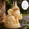 Vedini Mother and Child Elephant Scented Candle Silicone Mold JKB-3497 - Image 3