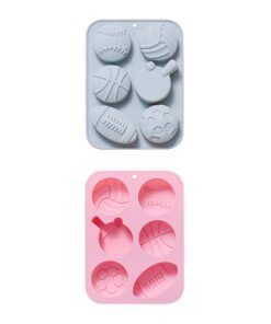 Alternative view of Vedini 6 Cavity Set of Different Ball-Shaped Baking Molds, Chocolate Cake Molds, Baking Tools, Baking Trays, Silicone Molds JKB-3543