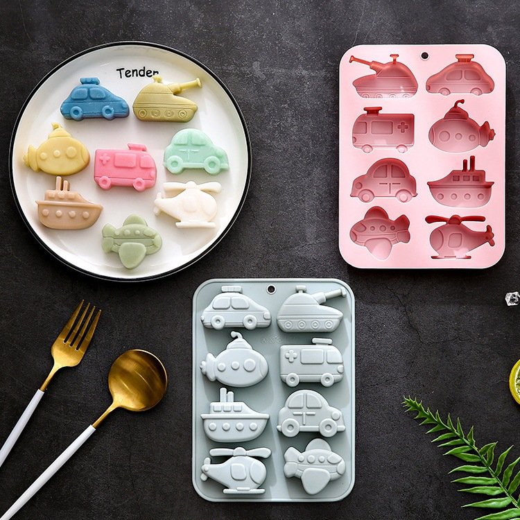 Vedini 8 Cavity Of Different Vehicle-Themed Silicone Molds for Chocolate, Ice Cubes, and Cake Molds JKB-3553 - Image 5