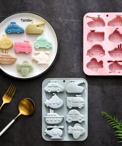 Vedini 8 Cavity Of Different Vehicle-Themed Silicone Molds for Chocolate, Ice Cubes, and Cake Molds JKB-3553