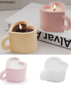 Vedini Gypsum Cement Candle Cup Love Tea Cup Storage Vase Mirror Silicone Mold JKB-3501