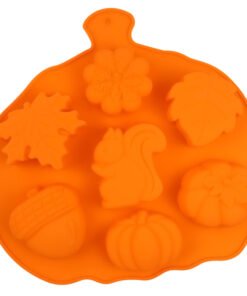 Alternative view of Vedini 7 Cavity Pumpkin Leaf Cartoon Silicone Mold Chocolate ,Soap And DIY Kits Mold JKB-3531