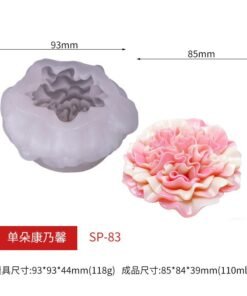 Alternative view of Vedini Marigold/Single Carnation Flower Silicon Mold JKB-3563
