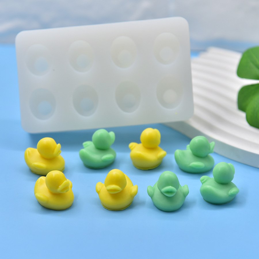 8 Little Duck Shaped Silicone Mold Soap Silicone Mold Fondant DIY Candle Mold JKB-3492