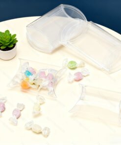 Clear Transparent PVC Pillow Box 11 × 5 × 2.5 cm | Transparent Pillow Shaped Packaging Box for Soap and Wax Sachet's, Gifts, Soaps & Return Gifts(Pack of 10)