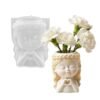 Vedini Heart-Shaped Girl Vase Silicone Mold for DIY plant pot, pen holder, and storage plaster mold JKB-3513 - Image 3