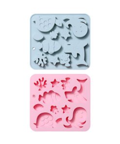 Alternative view of Vedini 10 Cavity Marine Fish and Sea Creature Themed Silicone Mold for Chocolate, Ice Cubes, Cake Decoration, and Baking JKB-3542