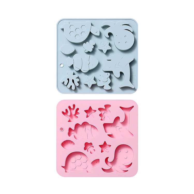 Vedini 10 Cavity Marine Fish and Sea Creature Themed Silicone Mold for Chocolate, Ice Cubes, Cake Decoration, and Baking JKB-3542 - Image 2