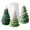 Vedini New Christmas Tree With Snowflakes  Candle Mold DIY Christmas Tree Cake Decoration Ornament Silicone Mold JKB-3525 - Image 2