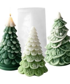 Alternative view of Vedini New Christmas Tree With Snowflakes  Candle Mold DIY Christmas Tree Cake Decoration Ornament Silicone Mold JKB-3525