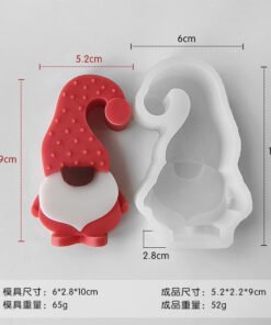 Christmas Elf Aromatherapy Candle Silicone Mold DIY Christmas Dwarf Candle Plaster Ornament Mold JKB-3572 - Type A