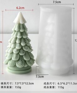 Vedini New Christmas Tree With Snowflakes  Candle Mold DIY Christmas Tree Cake Decoration Ornament Silicone Mold JKB-3525 - Type A