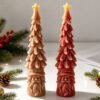 Vedini Santa Claus Tree Candle Mold DIY Christmas Tree Scented Candle Decoration Silicon Mold JKB-3524