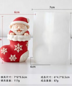 Vedini Christmas Boot Candle Silicone Mold DIY Christmas Santa Claus Silicon Mold-JKB-3571 - Type A