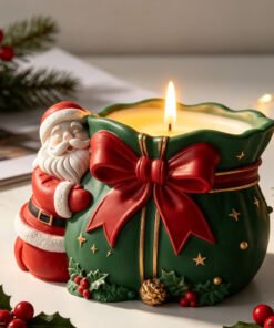 Vedini Concrete Santa Claus Gift Bag Cup Silicone Mold DIY Christmas scented candle plaster decoration silicone mold JKB-3570