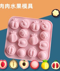 Vedini14 Cavity Of different fruit chocolate molds, mangosteen, durian, pineapple cake decoration molds JKB-3558